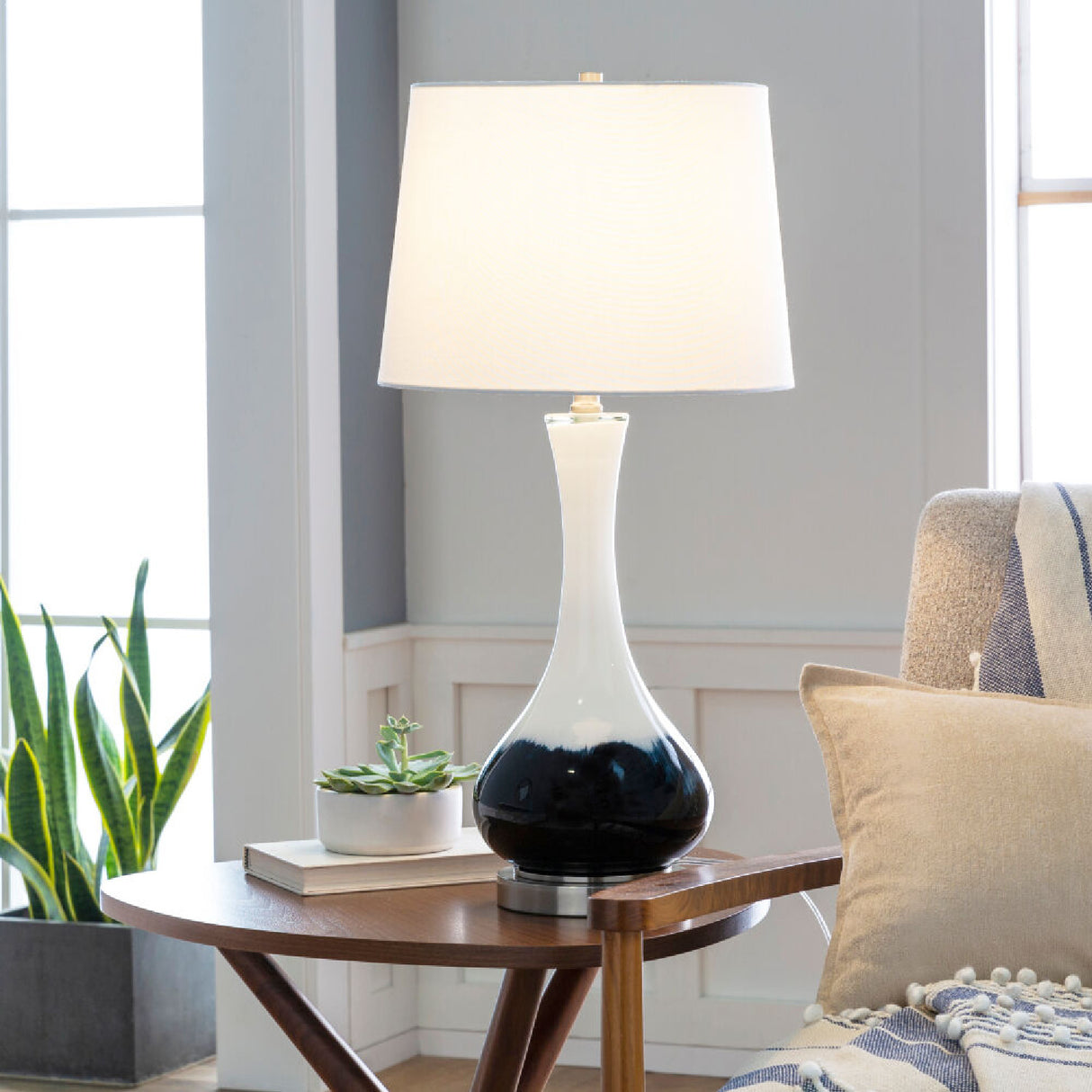 Modern European furniture - Two-Colored Glass Table Lamp - www.oroa.com | Oroa.com
