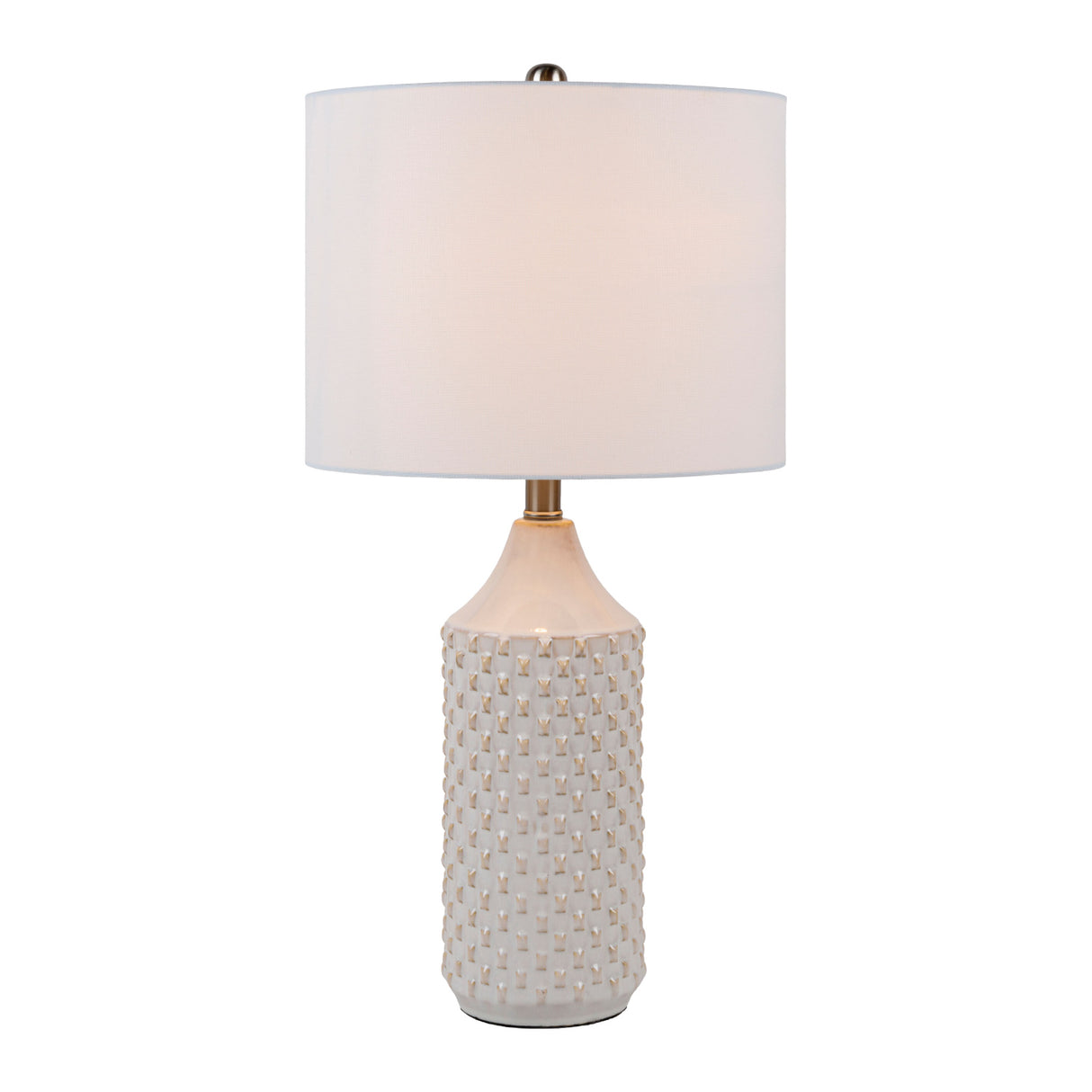 Modern European furniture - White Ceramic Linen Table Lamp - www.oroa.com | Oroa.com