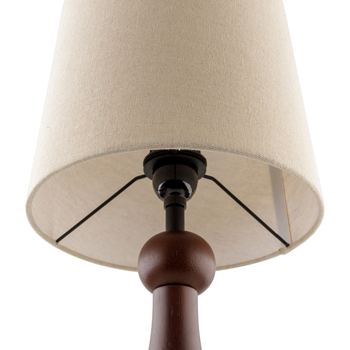 Modern European furniture - Wood Veneer Linen Table Lamp - www.oroa.com | Oroa.com