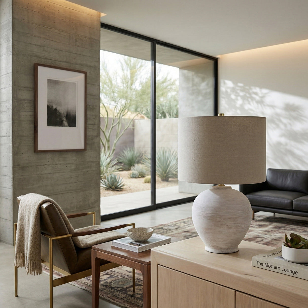 Modern European furniture - Cream Ceramic Accent Table Lamp - www.oroa.com | Oroa.com