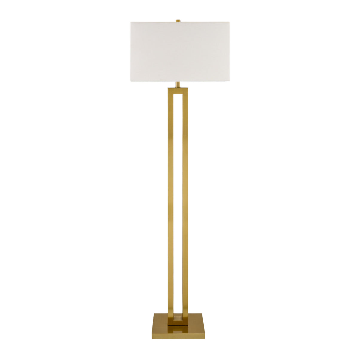 Modern European furniture - White Linen Gold Floor Lamp - www.oroa.com | Oroa.com