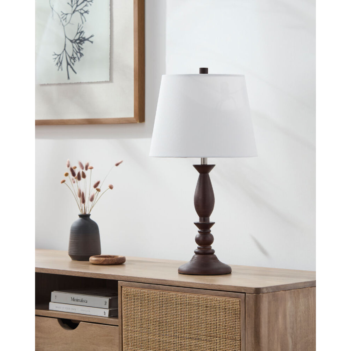 Modern European furniture - Linen Wood Veneer Table Lamp - www.oroa.com | Oroa.com