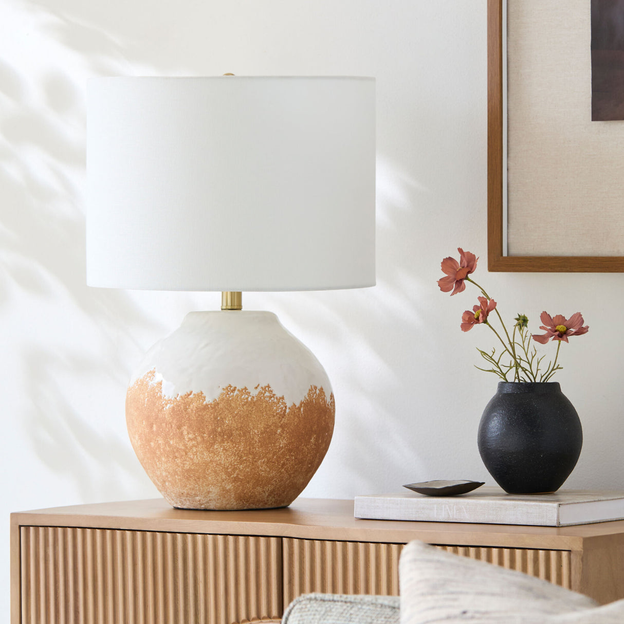 Modern European furniture - Two-Toned Ceramic Accent Table Lamp - www.oroa.com | Oroa.com