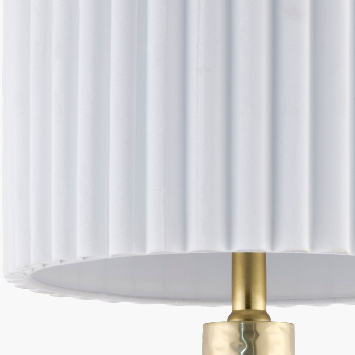 Modern European furniture - Fluted White Cotton Table Lamp - www.oroa.com | Oroa.com