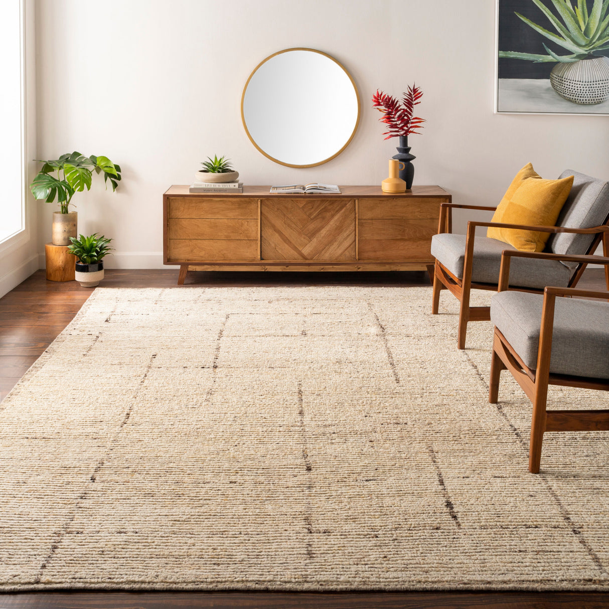 Modern European furniture - Cream Wool Table Runner - www.oroa.com | Oroa.com