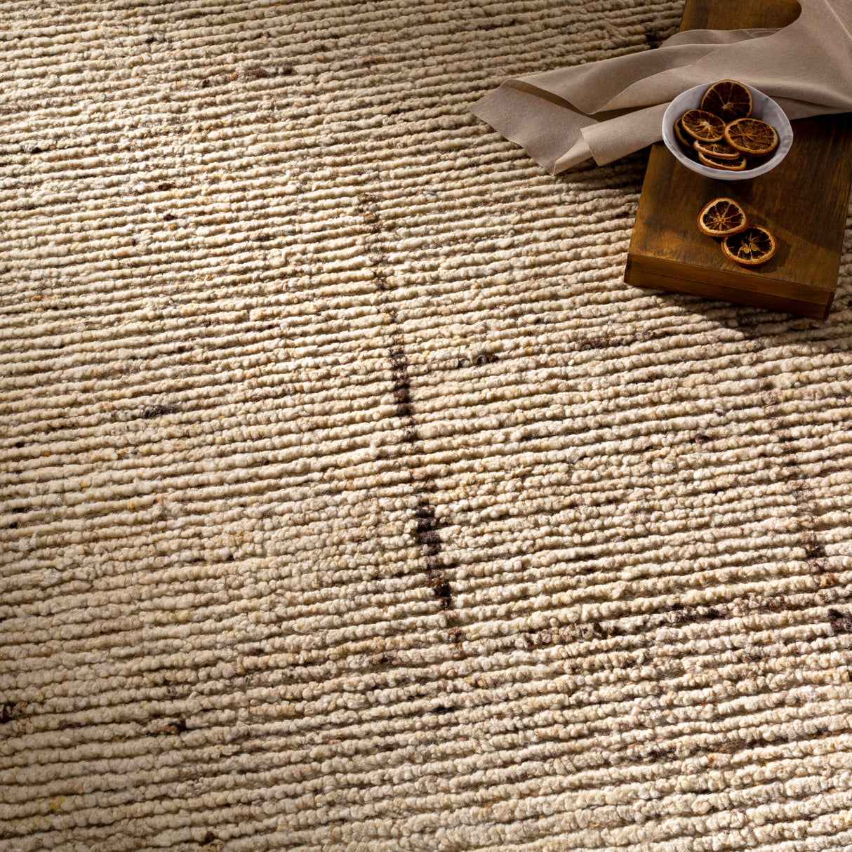 Modern European furniture - Cream Wool Table Runner - www.oroa.com | Oroa.com