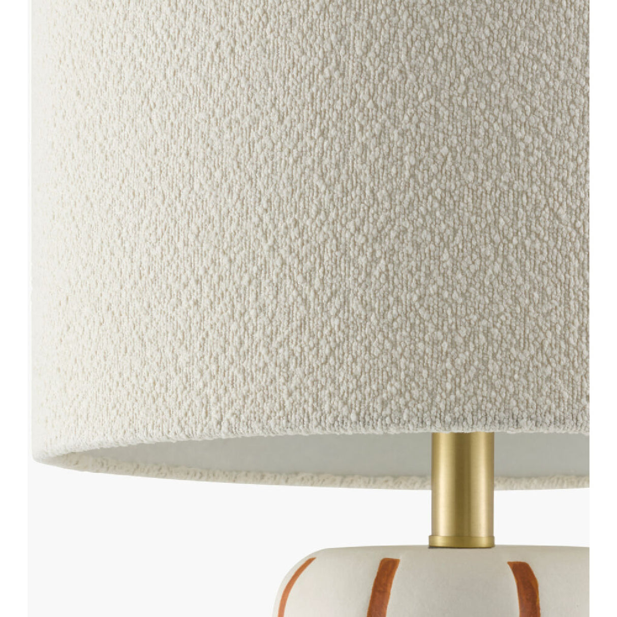 Modern European furniture - Lined Ceramic Linen Table Lamp - www.oroa.com | Oroa.com