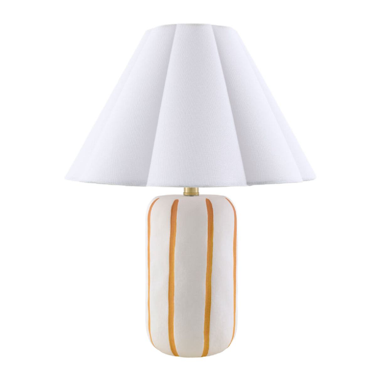 Modern European furniture - Ceramic Scalloped Linen Table Lamp - www.oroa.com | Oroa.com