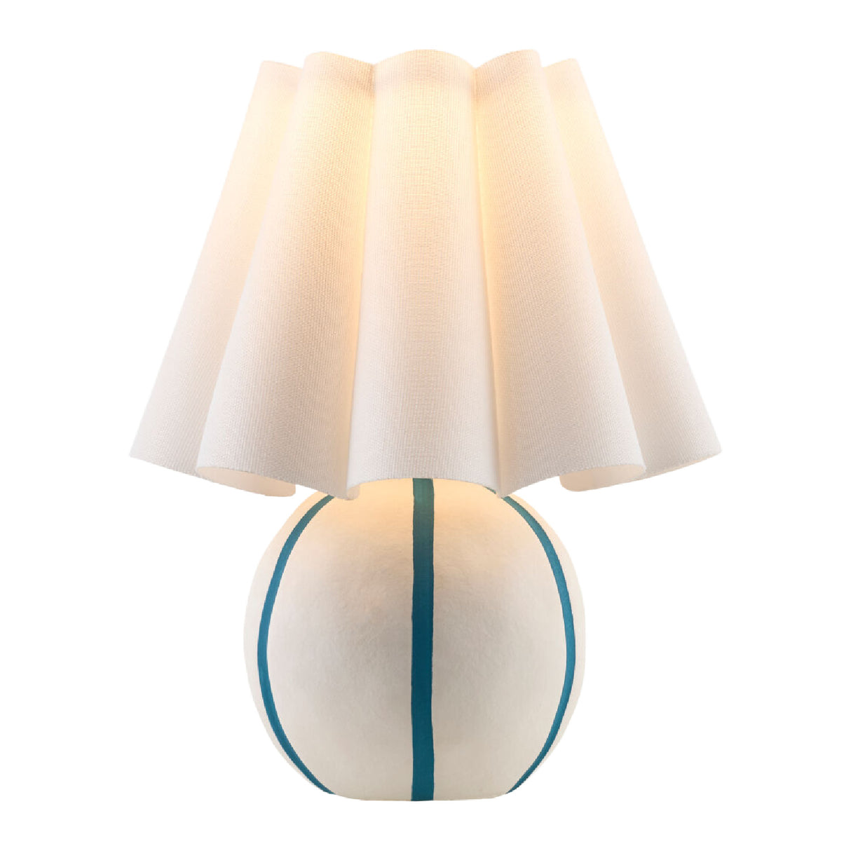 Modern European furniture - Lined Round Ceramic Table Lamp - www.oroa.com | Oroa.com