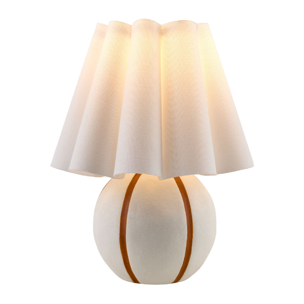 Modern European furniture - Lined Round Ceramic Table Lamp - www.oroa.com | Oroa.com