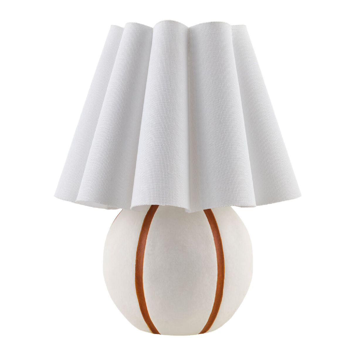 Modern European furniture - Lined Round Ceramic Table Lamp - www.oroa.com | Oroa.com