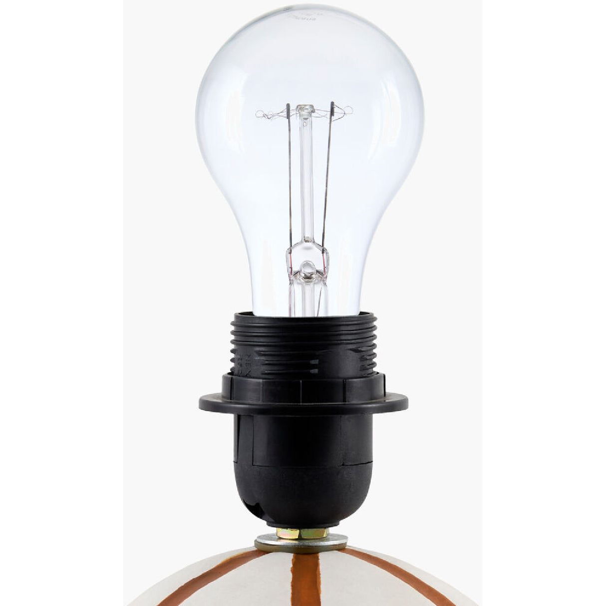 Modern European furniture - Lined Round Ceramic Table Lamp - www.oroa.com | Oroa.com