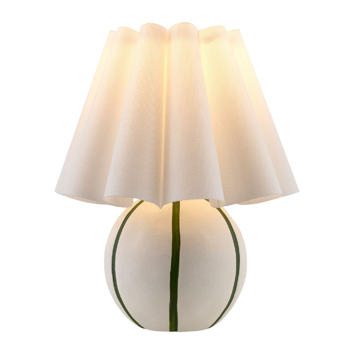 Modern European furniture - Lined Round Ceramic Table Lamp - www.oroa.com | Oroa.com
