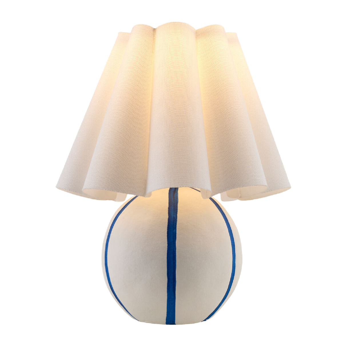 Modern European furniture - Lined Round Ceramic Table Lamp - www.oroa.com | Oroa.com