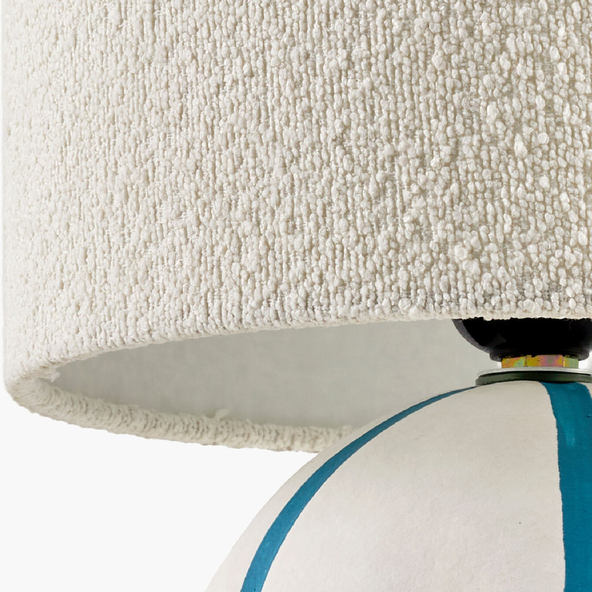 Modern European furniture - Round Lined Ceramic Table Lamp - www.oroa.com | Oroa.com