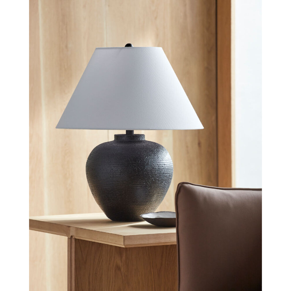 Modern European furniture - Empire Linen Shade Table Lamp - www.oroa.com | Oroa.com