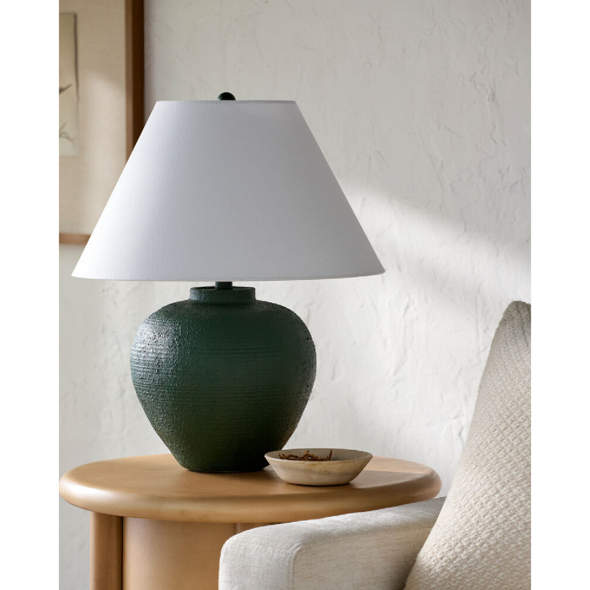 Modern European furniture - Empire Linen Shade Table Lamp - www.oroa.com | Oroa.com