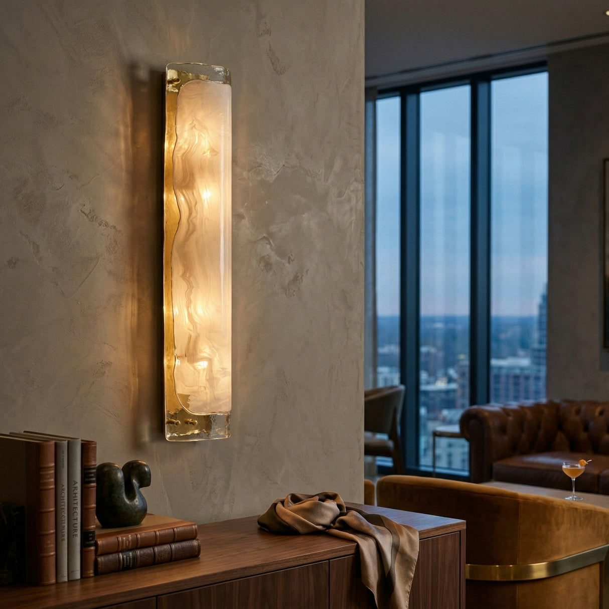 Modern European furniture - Curved Glass Wall Lamp - www.oroa.com | Oroa.com
