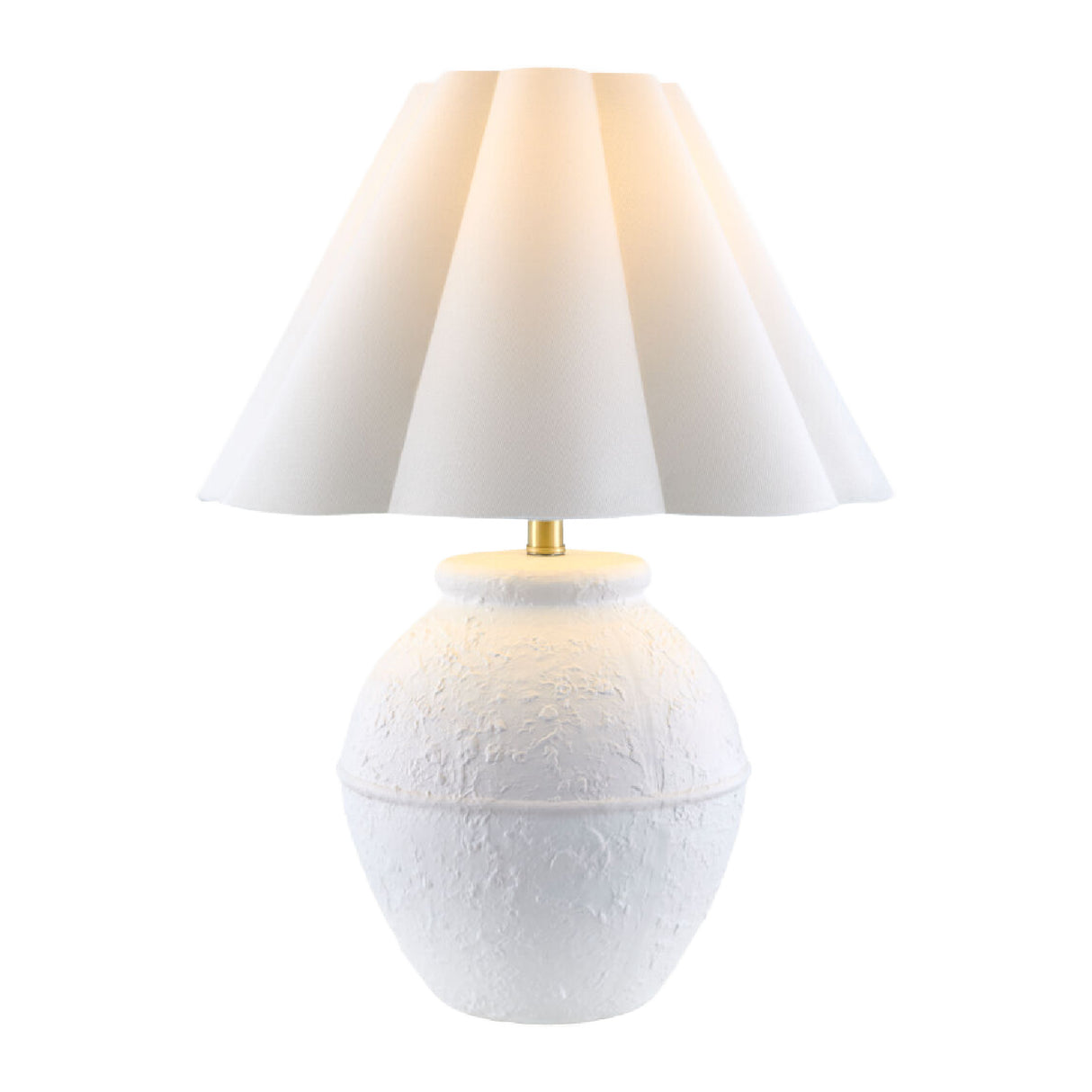Modern European furniture - Scallop Folded Linen Table Lamp - www.oroa.com | Oroa.com