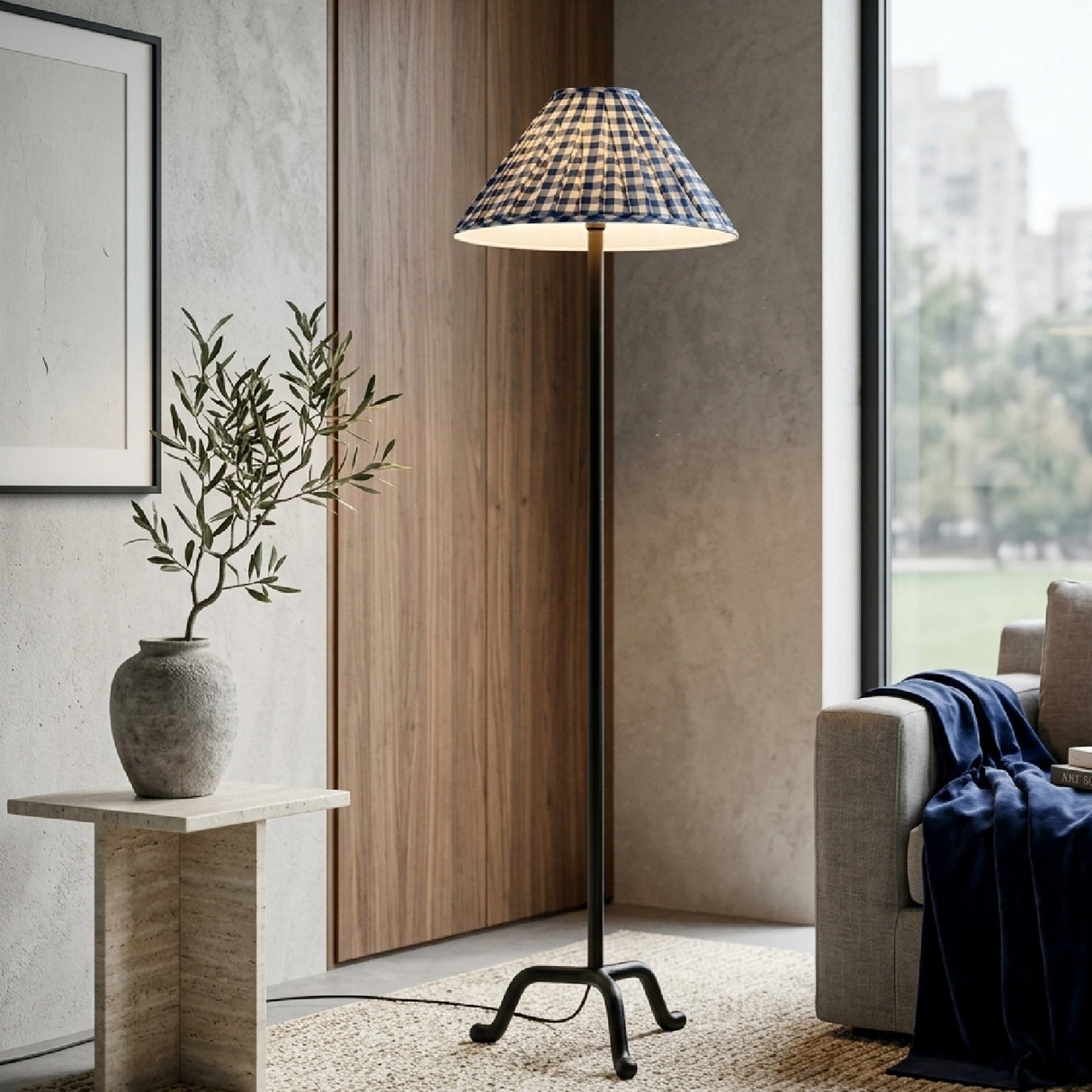 Modern European furniture - Pleated Linen Accent Floor Lamp - www.oroa.com | Oroa.com