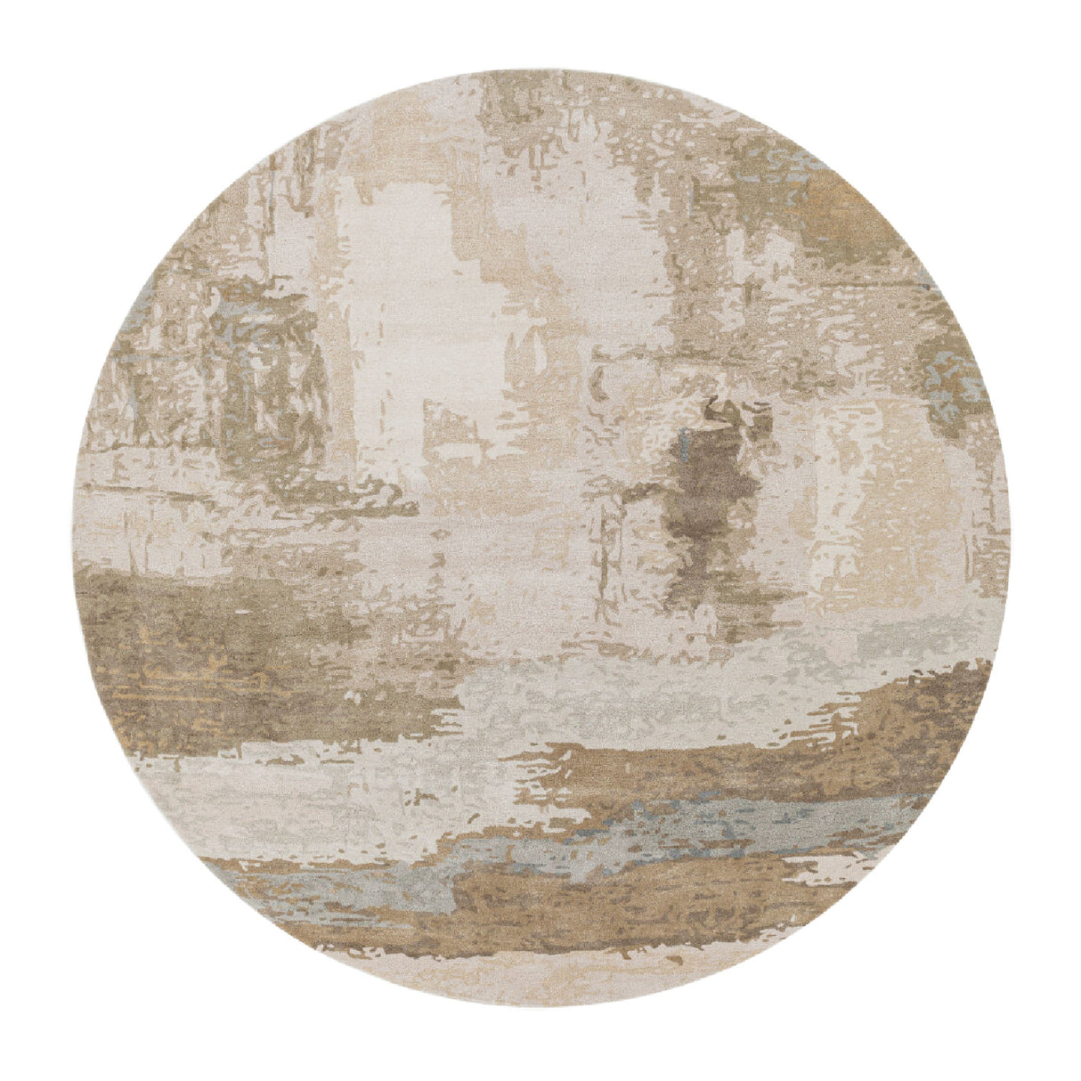 Modern European furniture - Viscose Wool Blend Round Carpet - www.oroa.com | Oroa.com