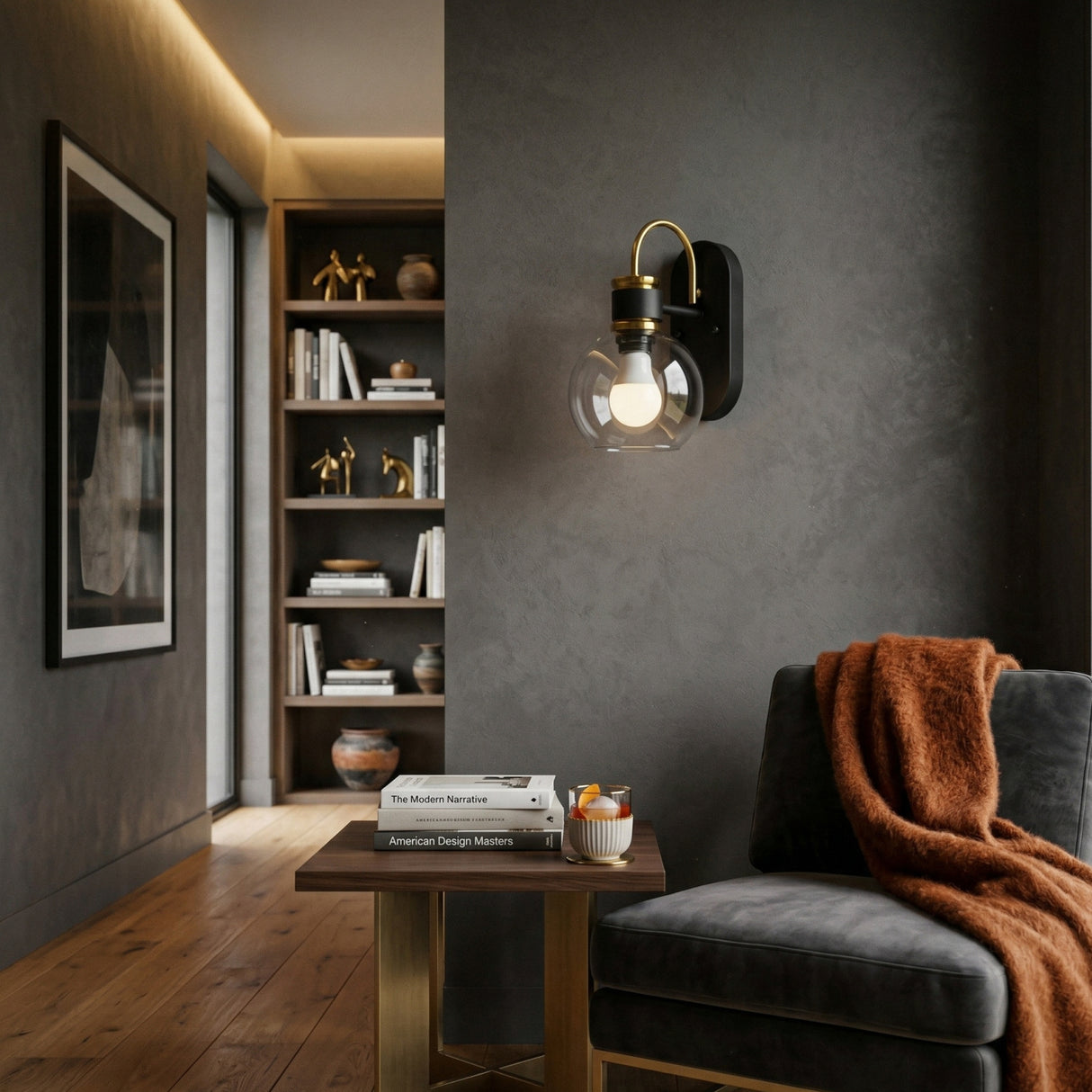 Modern European furniture - Industrial Style Glass Wall Lamp - www.oroa.com | Oroa.com
