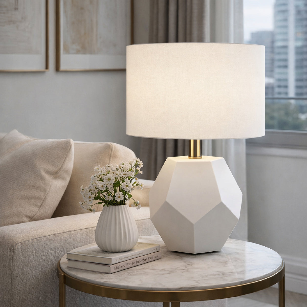 Modern European furniture - Faceted Glass Accent Table Lamp - www.oroa.com | Oroa.com