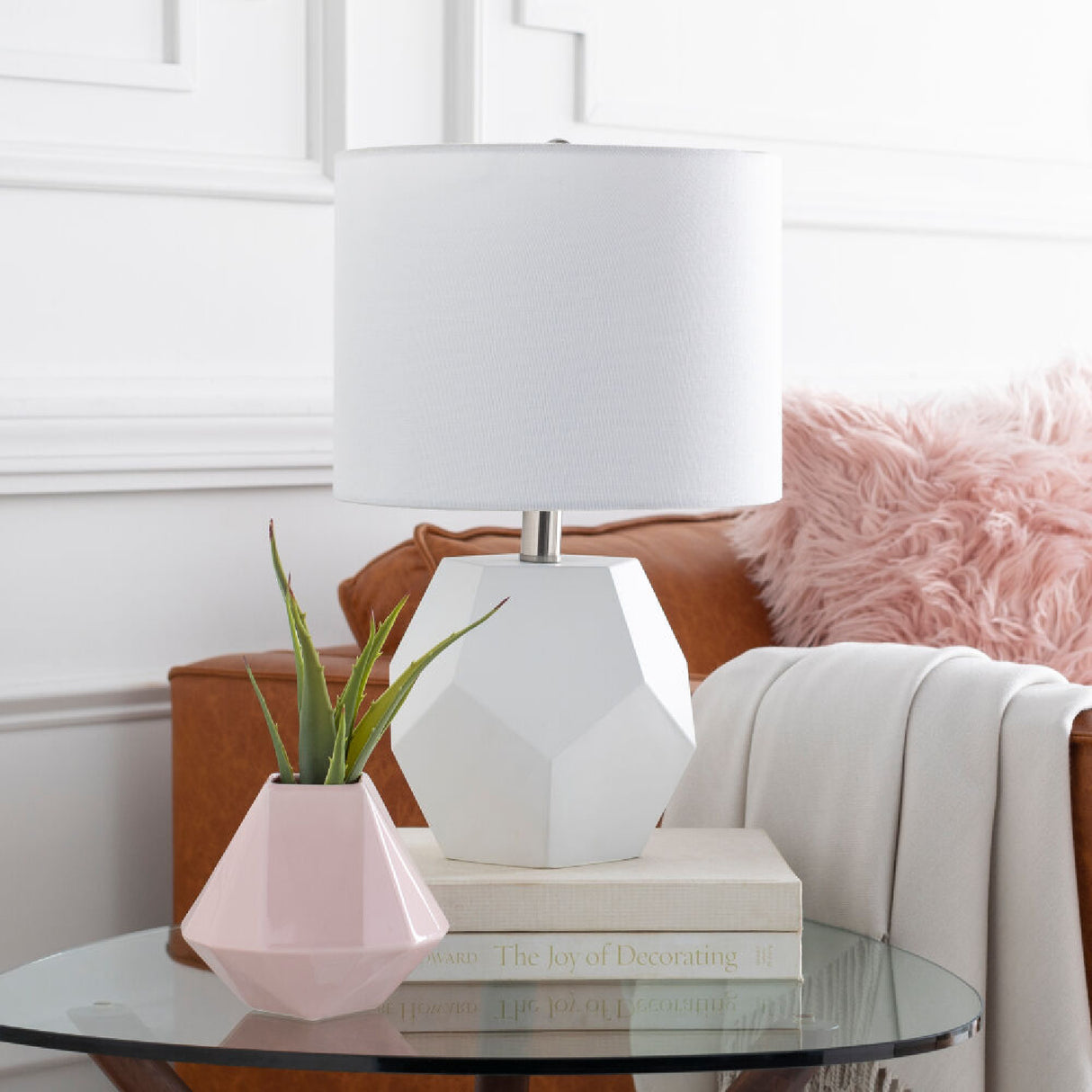 Modern European furniture - Faceted Glass Accent Table Lamp - www.oroa.com | Oroa.com