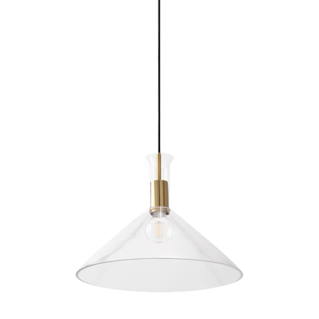 Modern European furniture - Conical Clear Glass Pendant Lamp - www.oroa.com | Oroa.com