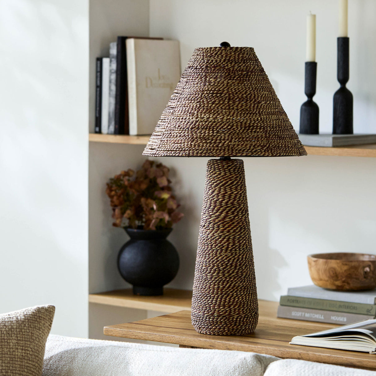 Modern European furniture - Rattan Wrapped Table Lamp - www.oroa.com | Oroa.com