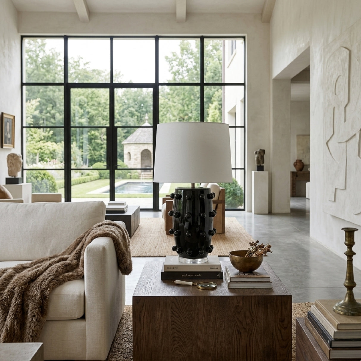 Modern European furniture - Orb Studded Ceramic Table Lamp - www.oroa.com | Oroa.com
