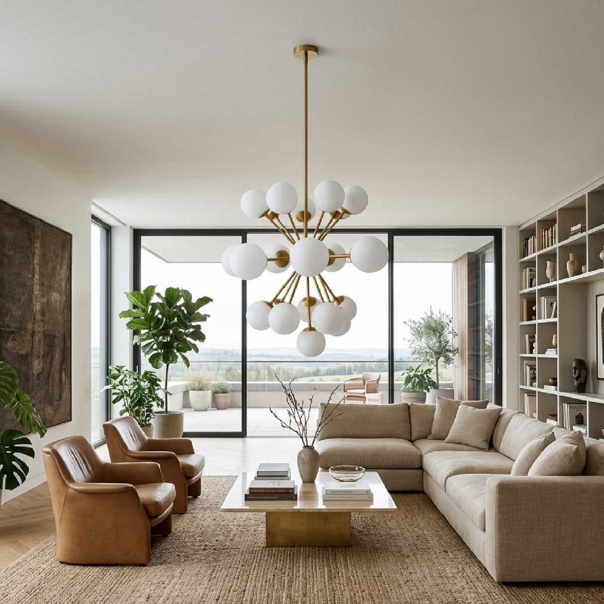 Modern European furniture - Glass Globes 22-Light Chandelier - www.oroa.com | Oroa.com
