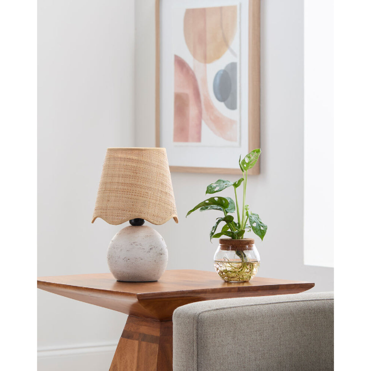 Modern European furniture - Organic Round Base Table Lamp - www.oroa.com | Oroa.com