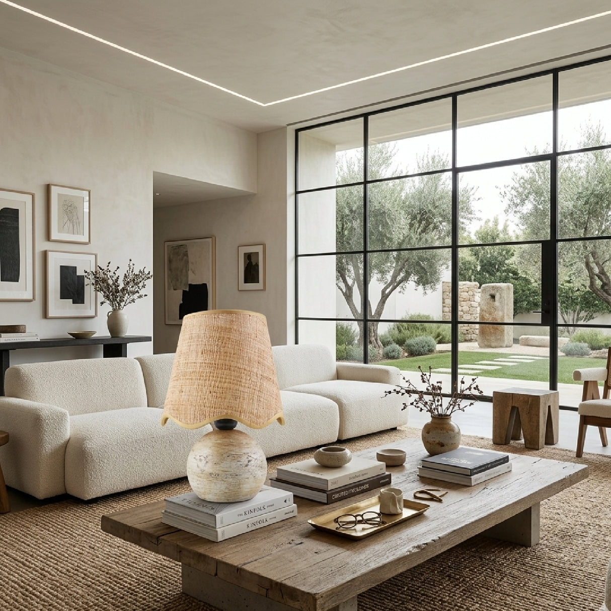 Modern European furniture - Organic Round Base Table Lamp - www.oroa.com | Oroa.com