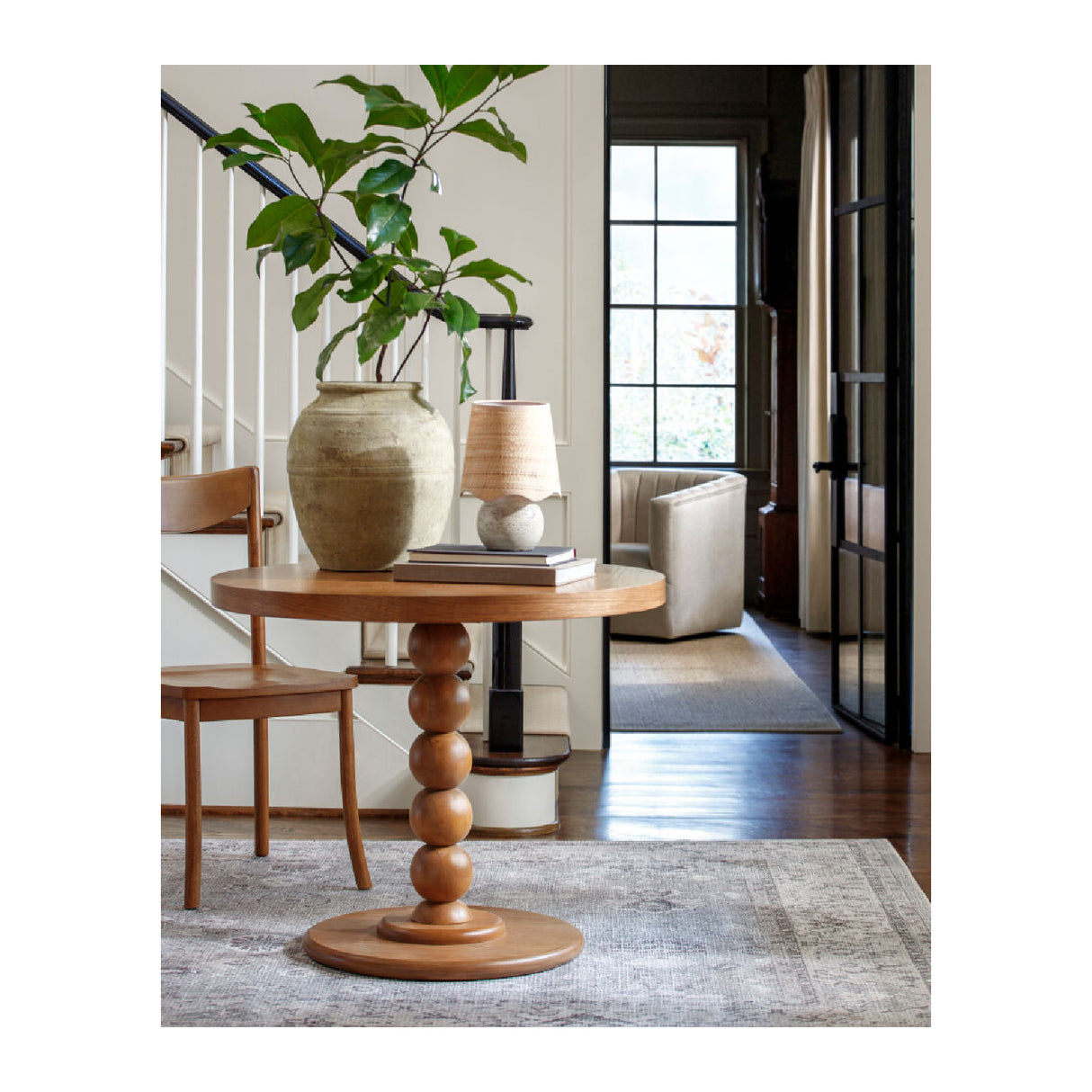 Modern European furniture - Organic Round Base Table Lamp - www.oroa.com | Oroa.com
