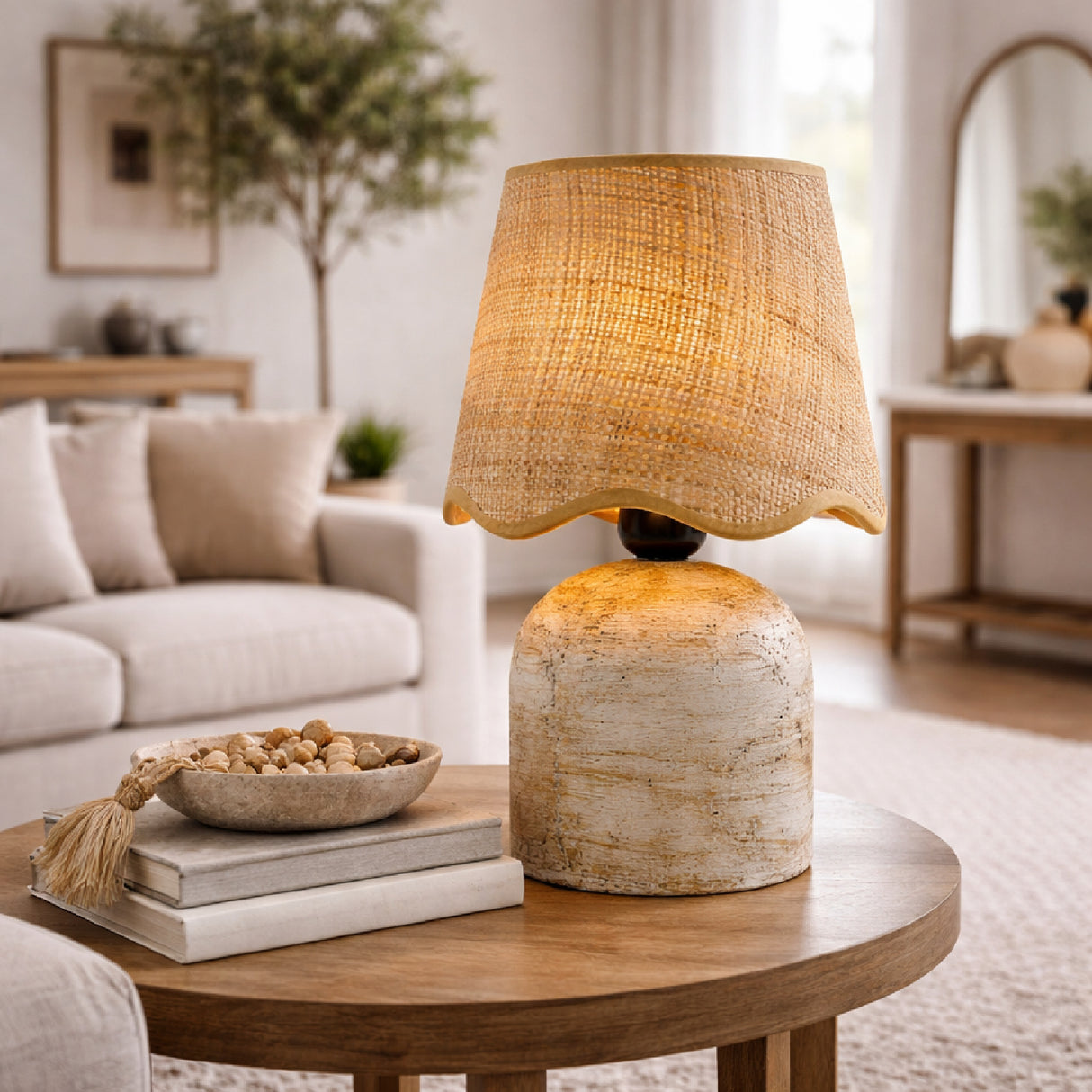 Modern European furniture - Organic Textured Base Table Lamp - www.oroa.com | Oroa.com
