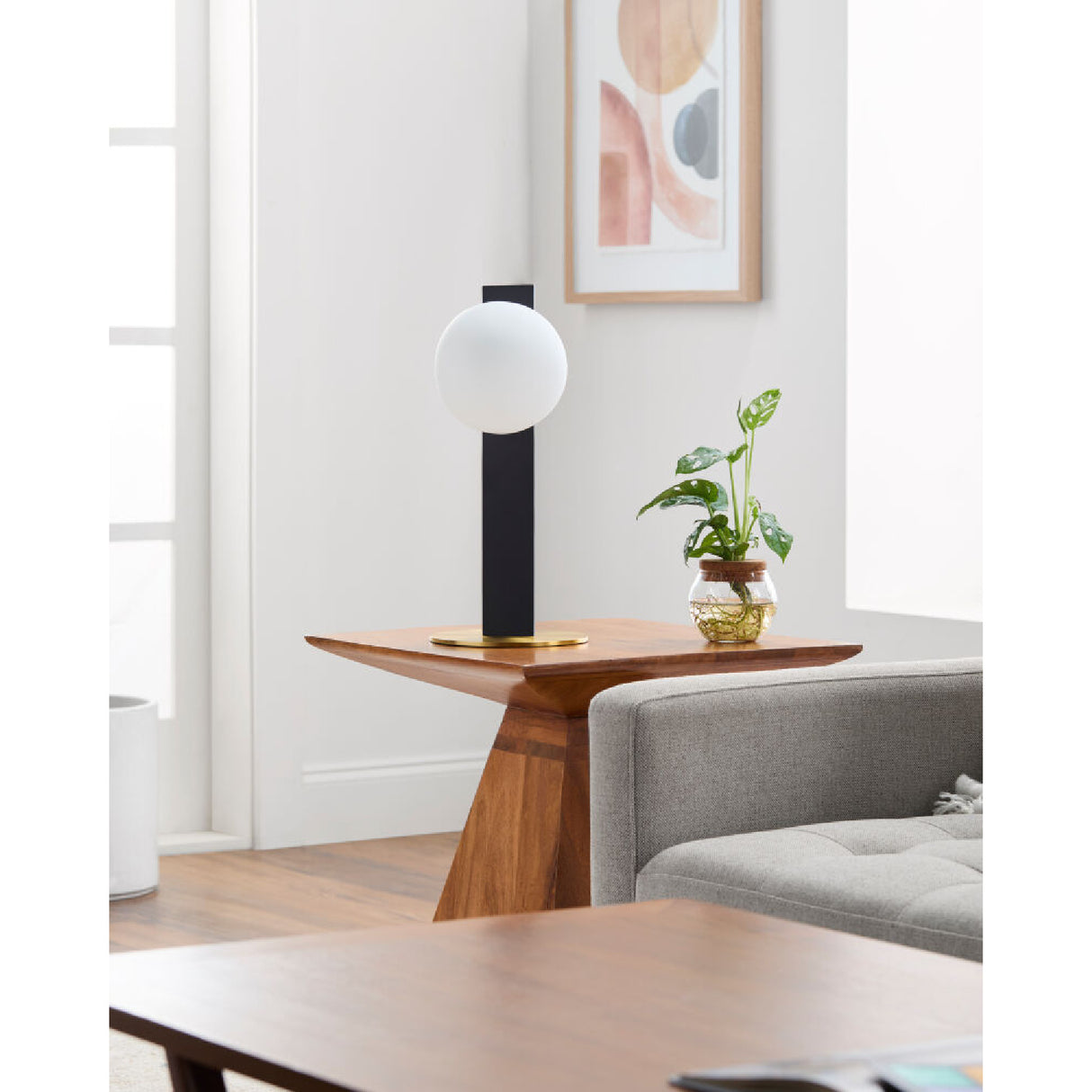 Modern European furniture - White Glass Modern Table Lamp - www.oroa.com | Oroa.com