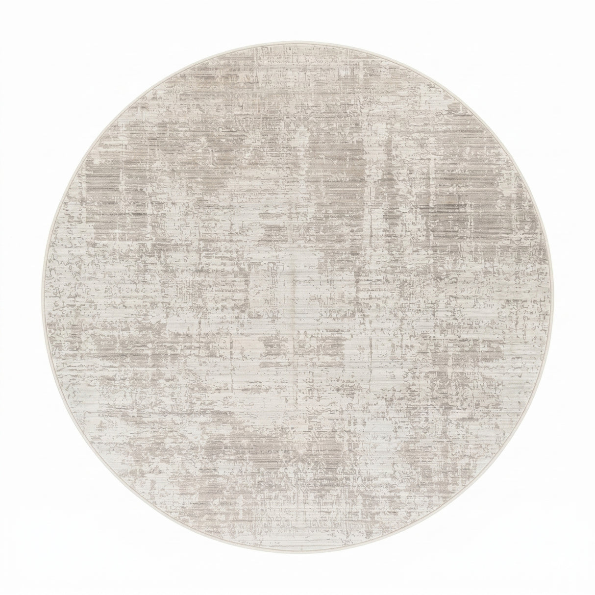 Modern European furniture - Gray Viscose Blend Round Carpet - www.oroa.com | Oroa.com