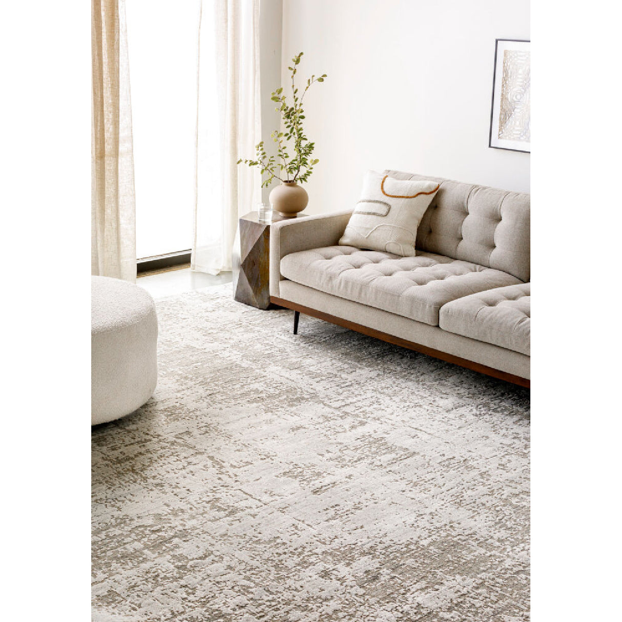 Modern European furniture - Gray Viscose Blend Carpet - www.oroa.com | Oroa.com