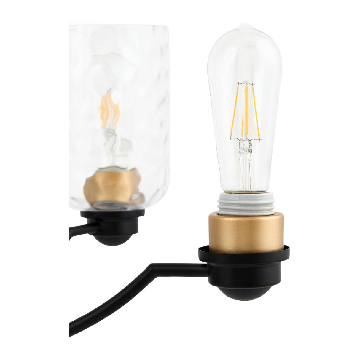 Modern European furniture - Textured Clear Glass 5-Light Chandelier - www.oroa.com | Oroa.com