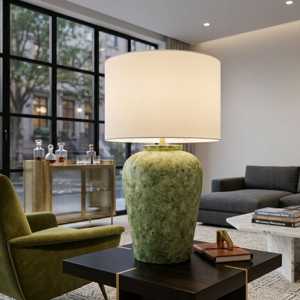 Modern European furniture - Painted Ceramic Accent Table Lamp - www.oroa.com | Oroa.com