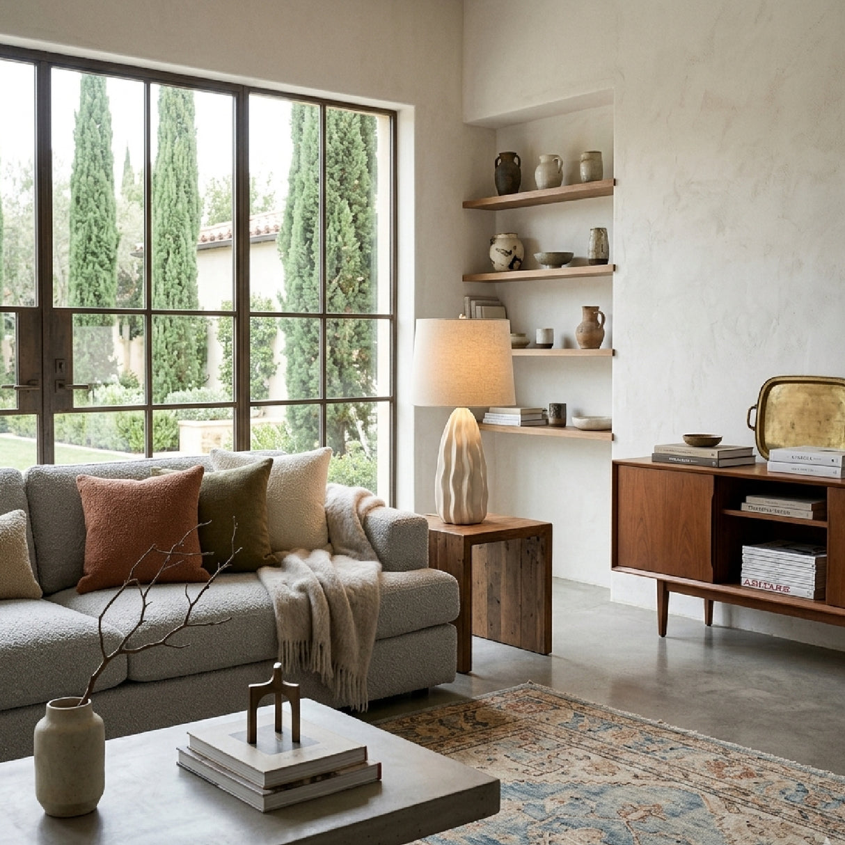 Modern European furniture - Wavy White Ceramic Table Lamp - www.oroa.com | Oroa.com