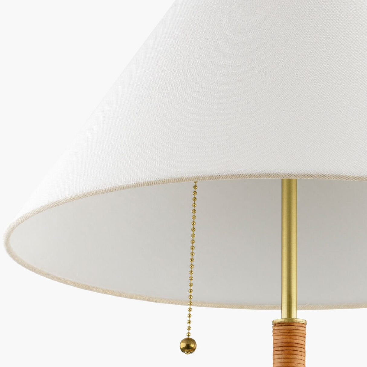 Modern European furniture - White Linen Pull-Switch Table Lamp - www.oroa.com | Oroa.com