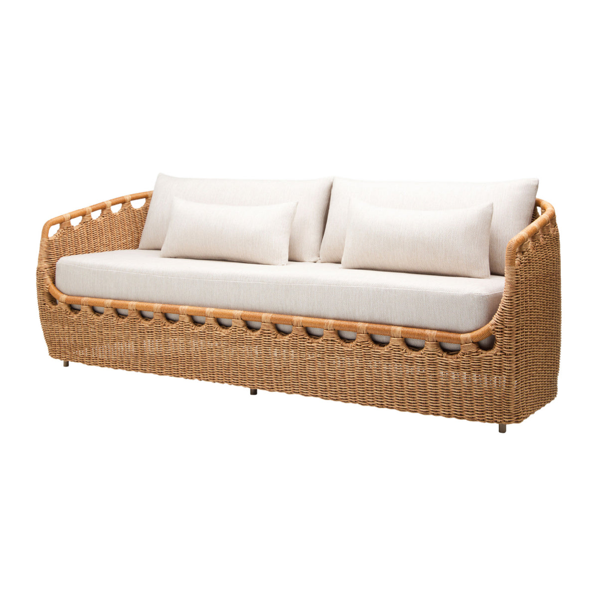 Modern European furniture - Hand-Woven Wicker Outdoor Sofa - www.oroa.com | Oroa.com