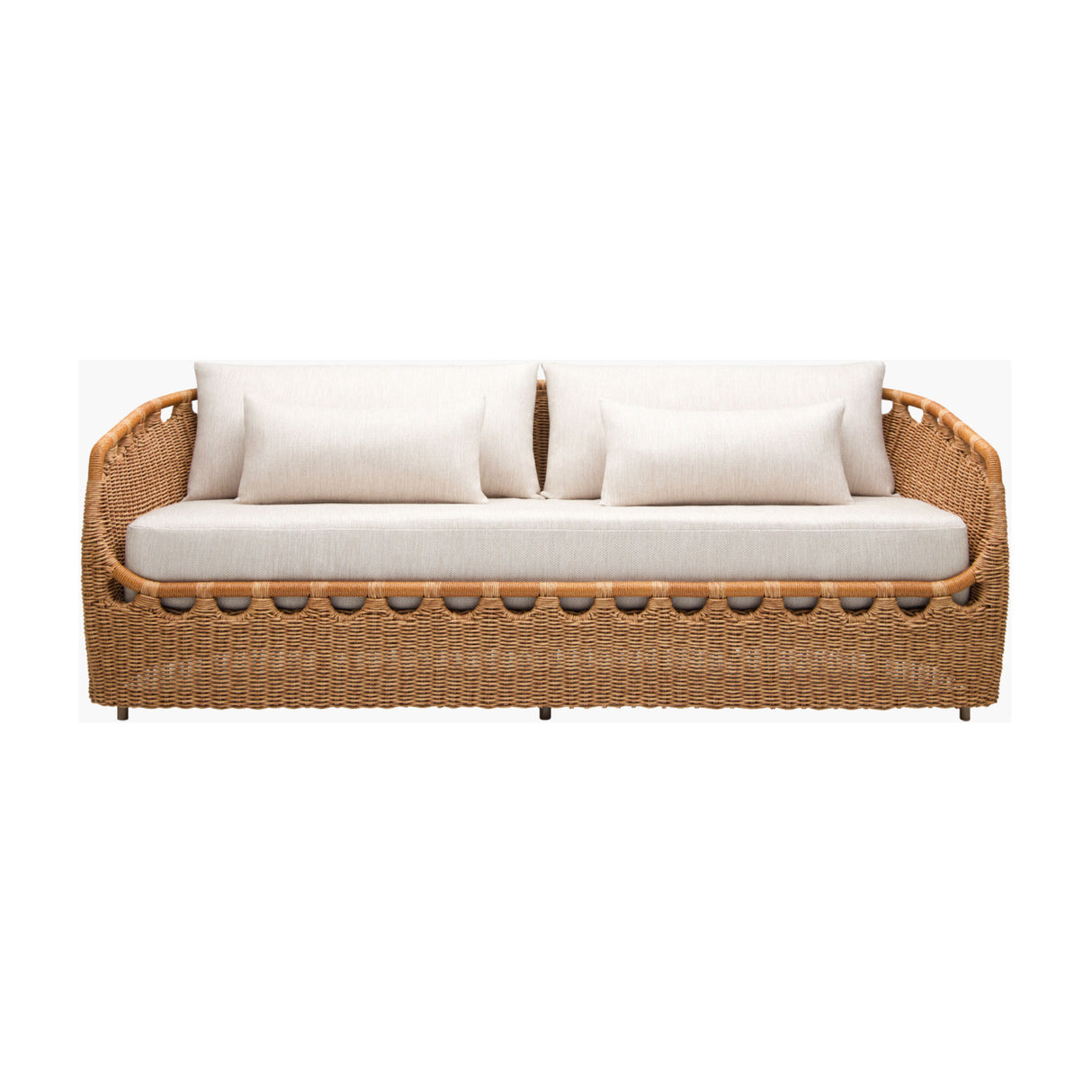 Modern European furniture - Hand-Woven Wicker Outdoor Sofa - www.oroa.com | Oroa.com