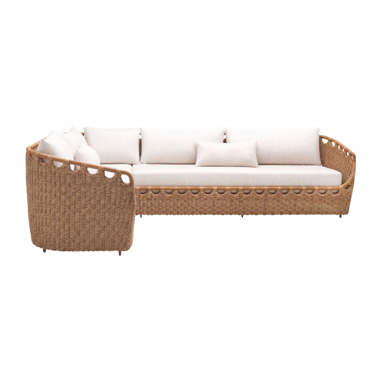 Modern European furniture - Hand-Woven Wicker Outdoor Sectional Sofa - www.oroa.com | Oroa.com