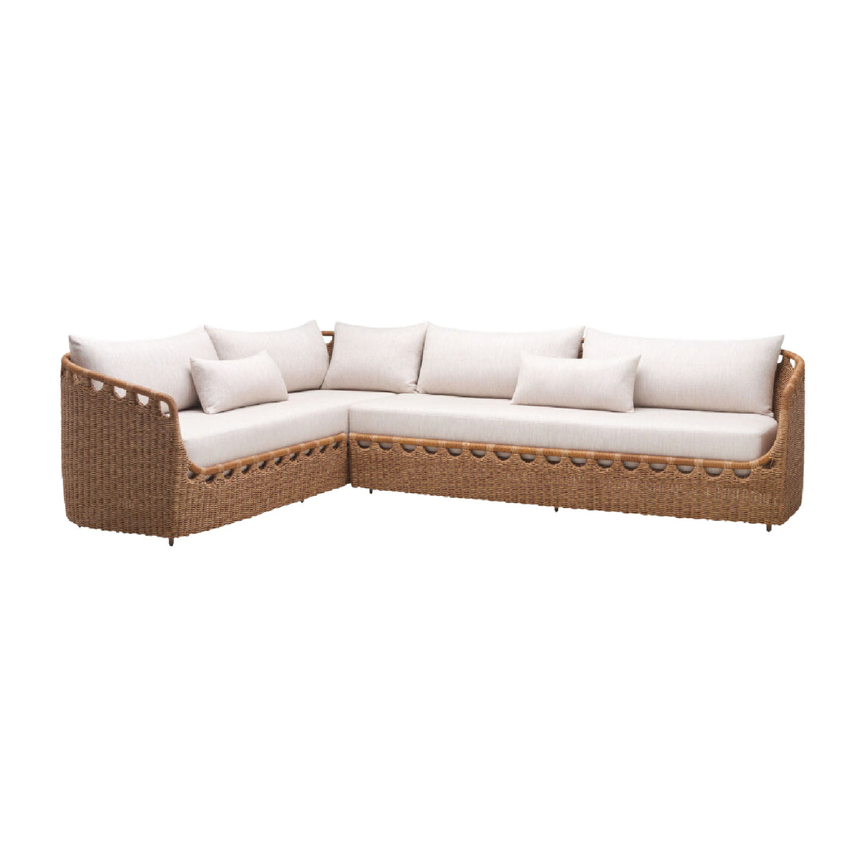 Modern European furniture - Hand-Woven Wicker Outdoor Sectional Sofa - www.oroa.com | Oroa.com