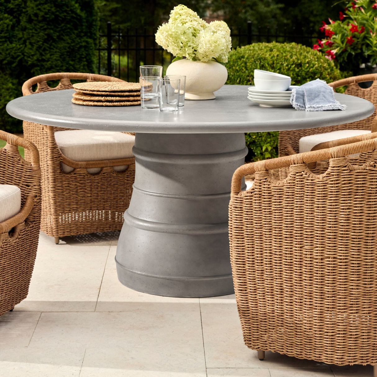 Modern European furniture - Hand-Woven Wicker Outdoor Dining Chair - www.oroa.com | Oroa.com