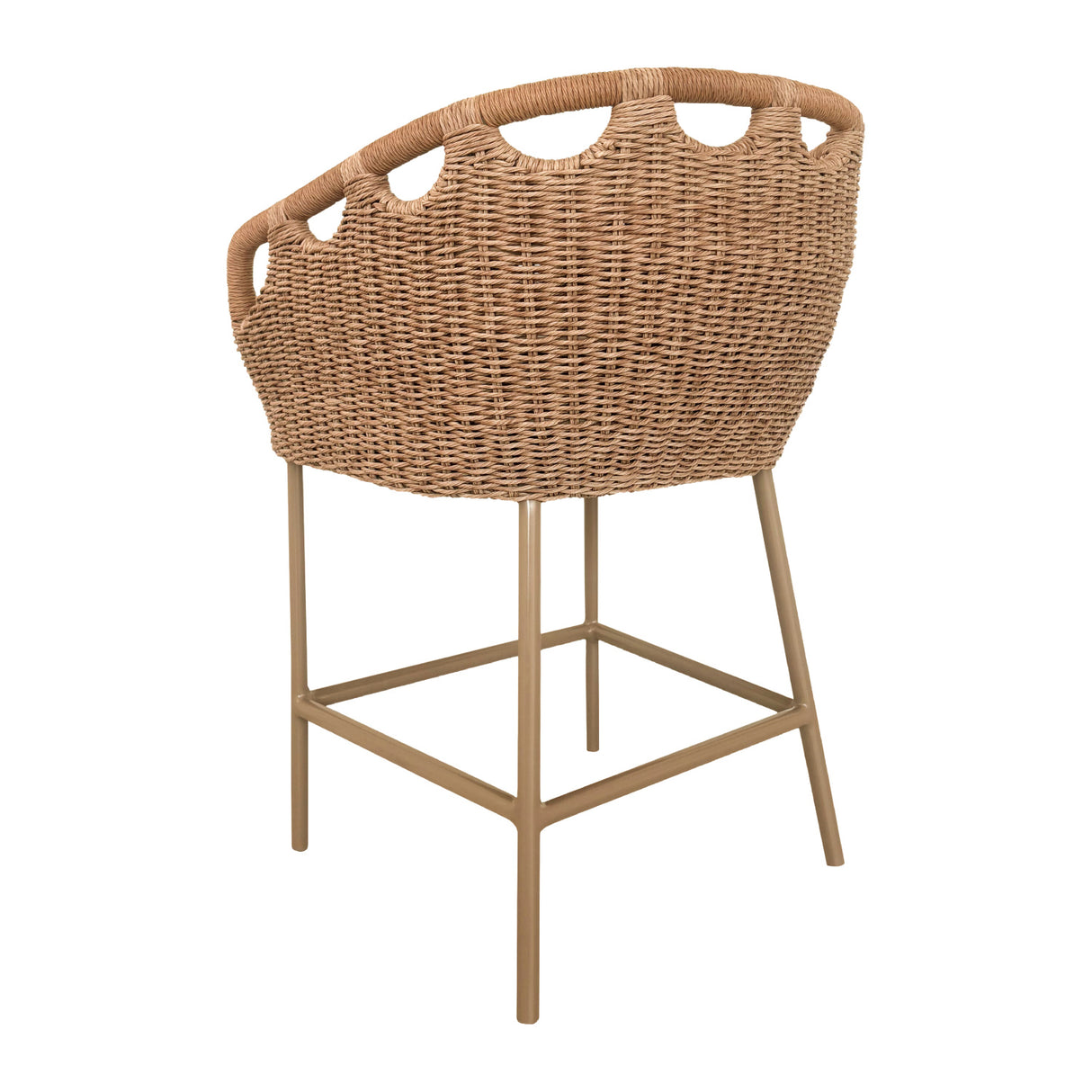Hand-Woven Wicker Outdoor Counter Stool | Oroa.com