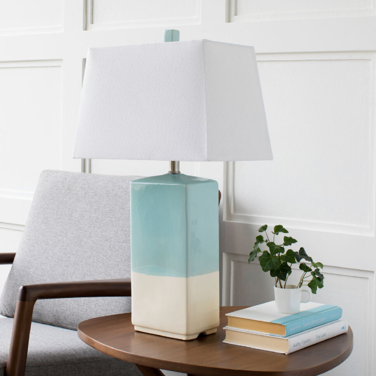 Modern European furniture - Turquoise Ceramic Accent Table Lamp - www.oroa.com | Oroa.com